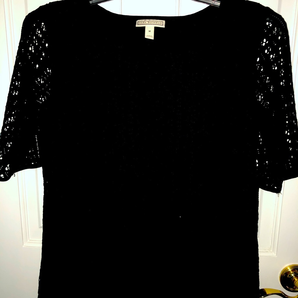 Black lace dress top